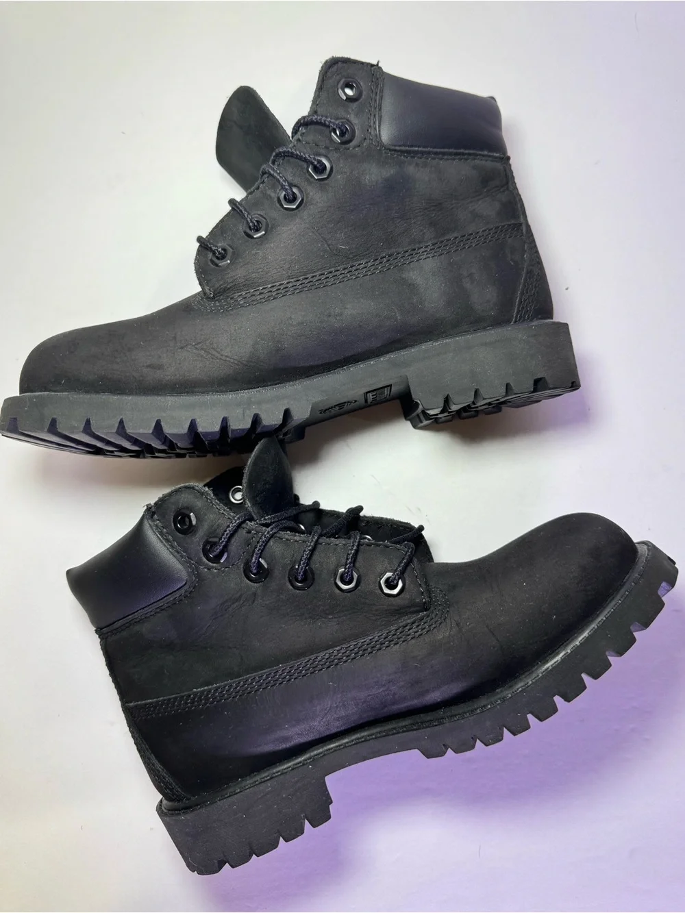 Black Timberland Premium 6” Waterproof Boots - Youth Size 2